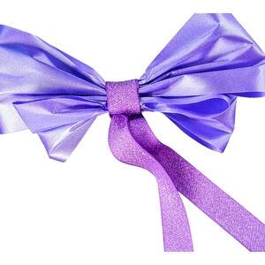 Purple Satin Hair Bow